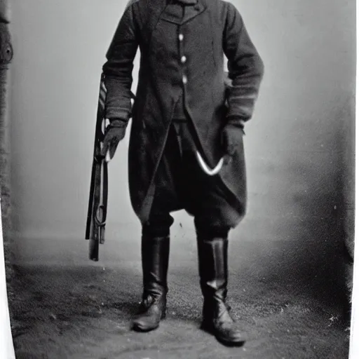 Image similar to victorian era photograph of gordon freeman in hev suit