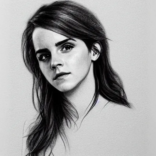 emma watson as an angel pencil sketch  Stable Diffusion  OpenArt