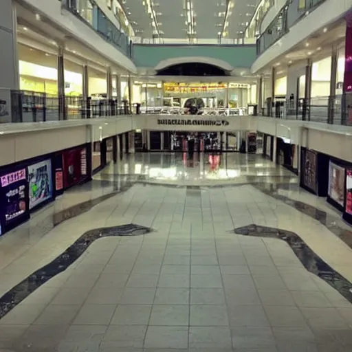 Prompt: an empty mall, craigslist photo