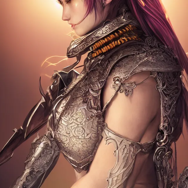 Image similar to studio portrait of lawful good colorful female holy knight paladin as absurdly beautiful, elegant, young sensual pretty woman, ultrafine hyperrealistic detailed face illustration by kim jung gi, irakli nadar, intricate linework, sharp focus, bright colors, matte, octopath traveler, final fantasy, unreal engine highly rendered, global illumination, radiant light, intricate environment