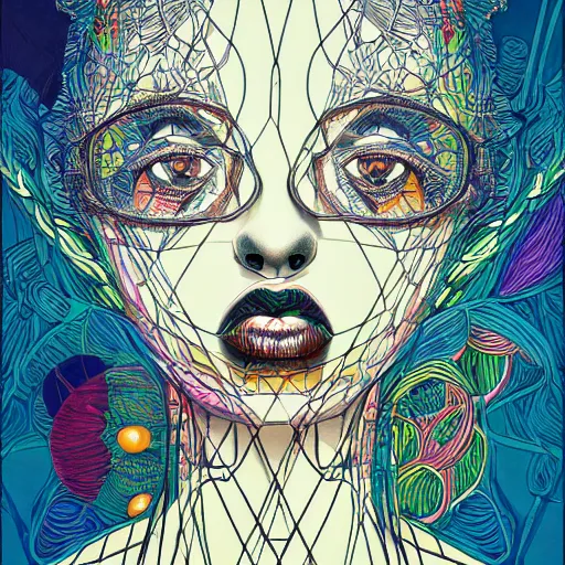 Image similar to the portrait of an incredibly cute and sophisticated black woman partially made of onions of all colors, an ultrafine detailed illustration by james jean, final fantasy, intricate linework, bright colors, behance contest winner, vanitas, angular, altermodern, unreal engine 5 highly rendered, global illumination, radiant light, detailed and intricate environment