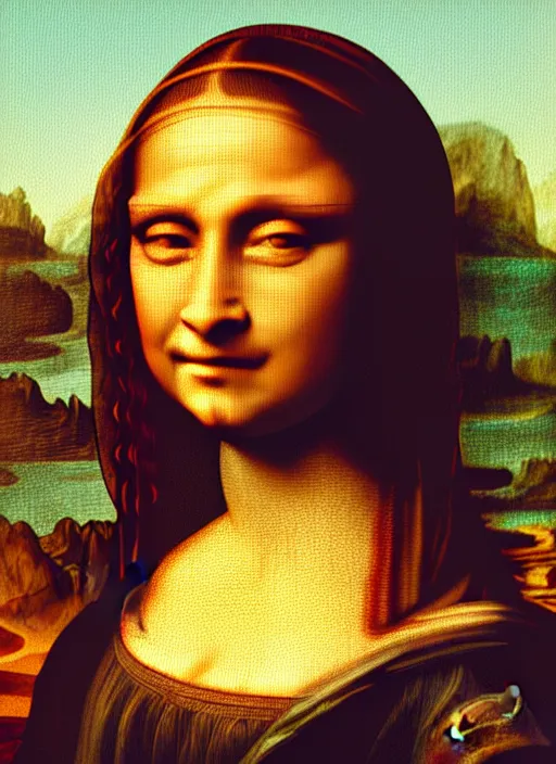 Image similar to cara delevingne as mona lisa, detailed digital art, trending on Artstation