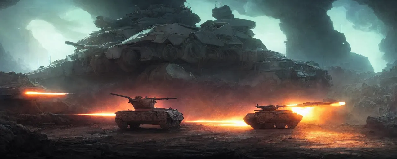 Image similar to tank at war, in the ancient abandoned city epic scene, volumetric lighting futuristic, intricate, highly detailed, digital painting, artstation, concept art, cinematic, smooth, sharp focus, illustration, aurora borealis, unreal engine 5, 8 k, art by artgerm and greg rutkowski and alphonse mucha