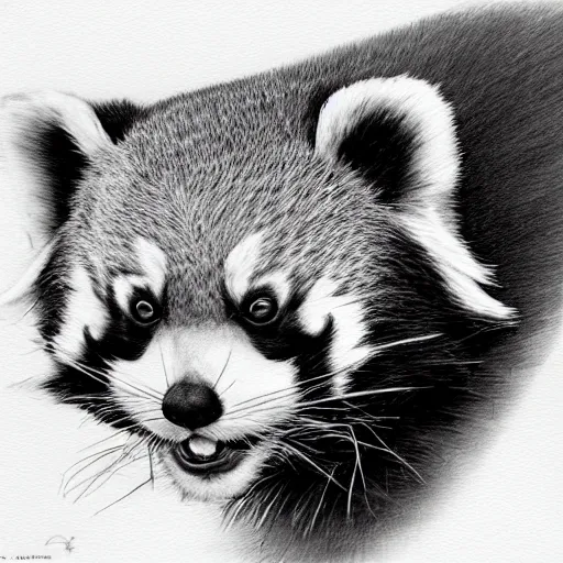 highly detailed beautiful engraving of red panda, | Stable Diffusion ...