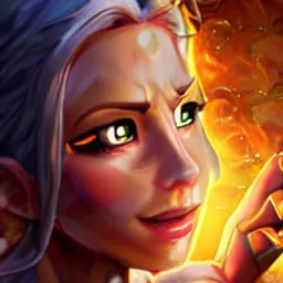 Prompt: hearthstone official professional art. a sorceress, wearing a robe casting a fire ball. insanely coherent physical body parts ( face, arms, legs, hair, eyes, pupil, eye white ). full body realistic, sharp focus, 8 k high definition, insanely detailed, intricate, elegant, smooth, sharp focus, illustration, artstation