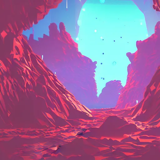 Image similar to a diamond mine, lots of diamonds unearthed, a lights is being reflected all around the dark cave mine, luminous Color’s, synthwave style, concept art.