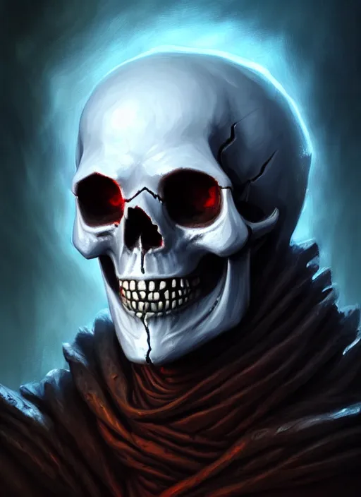 Image similar to a _ fantasy _ style _ portrait _ painting _ of skull head lich, dnd, wicked, oil _ painting _ unreal _ 5 _ daz. _ rpg _ portrait _ extremely _ detailed _ artgerm _ greg _ rutkowski _ greg