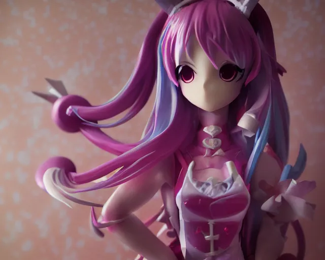 Image similar to Japan Expo isolated magical girl vinyl figure, figure photography, romantic undertones, anime stylized, high detail, ethereal lighting - H 640