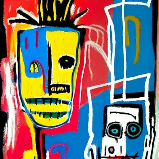 Prompt: new painting by jean michel basquiat and pablo picaso