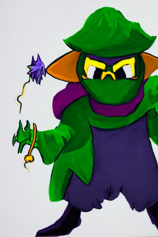 Image similar to ralsei from deltarune, painting