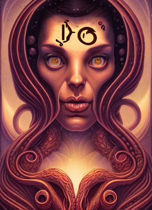 Image similar to cosmic lovecraft random wood symbol portrait, pixar style, by tristan eaton stanley artgerm and tom bagshaw.