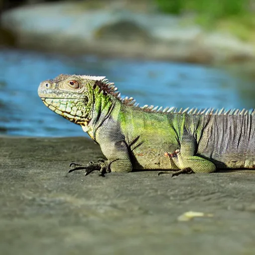 Image similar to iguana and crocodile hybrid animal