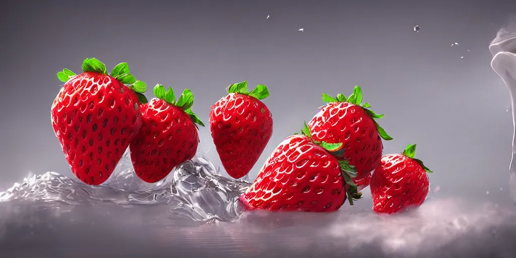 Image similar to beautiful digital illustration of a strawberry tornado, cinematic, concept art, deviantart, artsation, artstation hq, hd, 1 6 k resolution, smooth, sharp detail, amazing depth, octane, finalrender, unreal engine