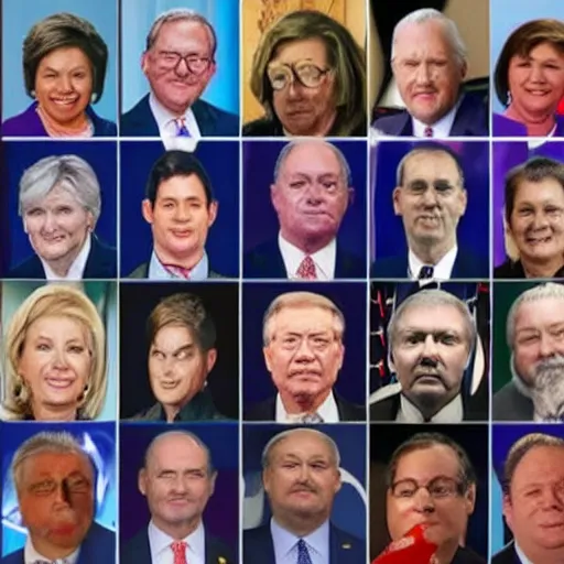 Prompt: group photo of all the corrupt politicians in washington d. c.