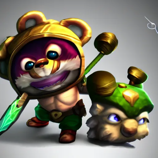 Image similar to teemo from league of legends, cinematic cutscene render