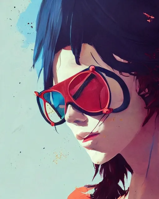 Image similar to a ultradetailed beautiful painting of a stylish woman with an eyepatch over her left eye, by conrad roset, greg rutkowski and makoto shinkai trending on artstation