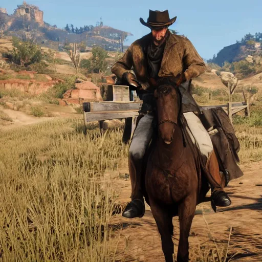 Image similar to xQc in red dead redemption 2