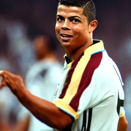 Prompt: ronaldo luis nazario de lima, 4 5 years, # 9