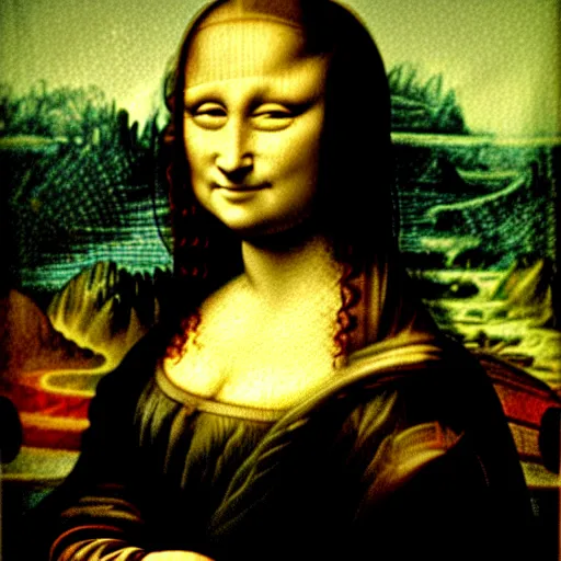 Image similar to the mona lisa painting by van gogh