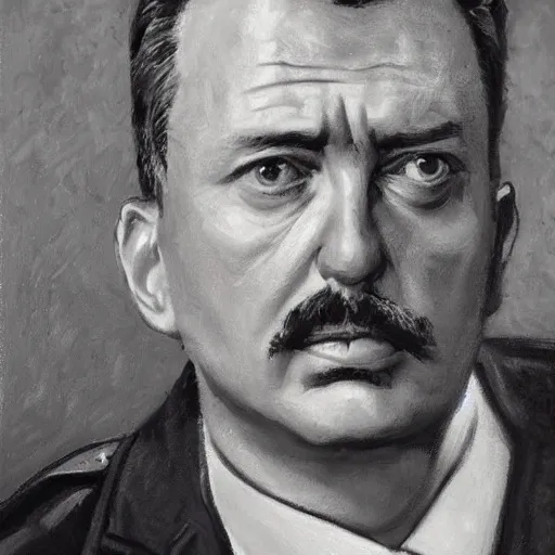 Image similar to Portrait of Igor Ivanovich Strelkov deciding what to order at McDonald's, photo-realistic, color image, 2K, highly detailed