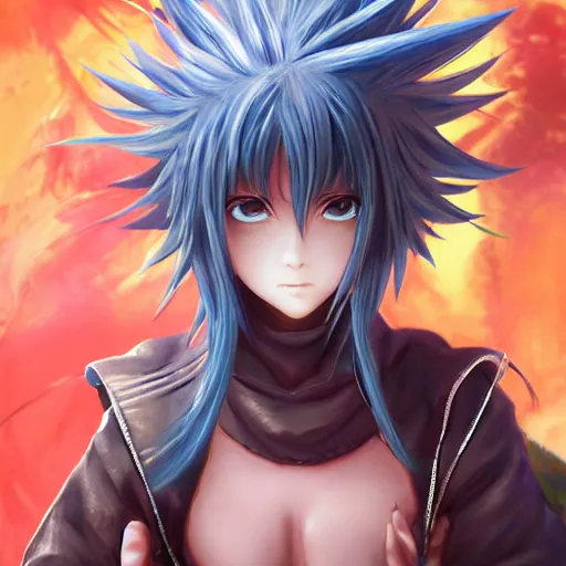 Image similar to rimuru tempest, tensei shitara slime datta ken, super highly detailed, professional digital painting, concept art, sharp focus, extreme illustration, unreal engine 5, photorealism, hd quality, 8 k, black hoodie, cuffed sleeves, cinematic, art by artgerm, sublime art, yoshitaka amano and junji ito