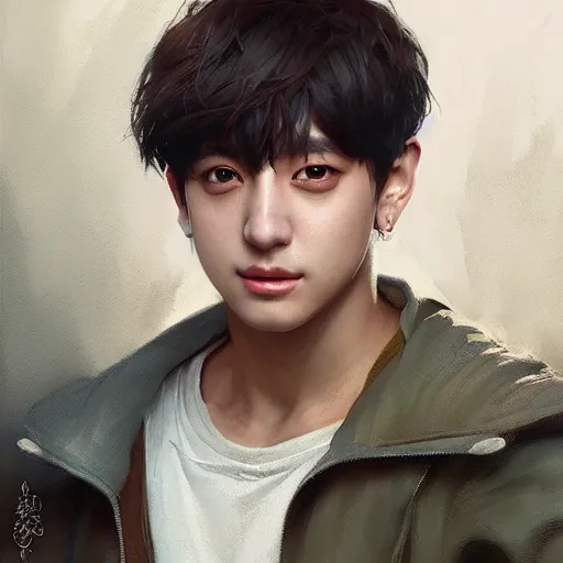 Prompt: very detailed masterpiece painting of jungkook from BTS, ,artstation, concept art by Greg Rutkowski, WLOP, liang xing, NeoArtCore, Zumidraws, Zumi, Axsens, Dan Mumford, Christophe Vacher