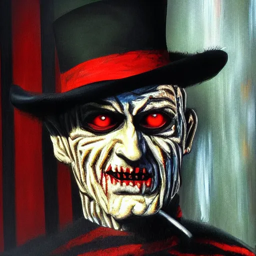 Prompt: Freddy Krueger as a painting 4K detail