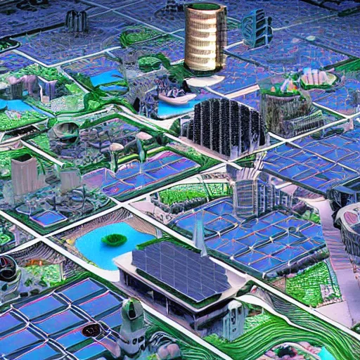 Prompt: solarpunk utopian city