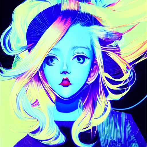 Image similar to a portrait of blonde girl by hiroyuki takahashi, detailed, 4 k