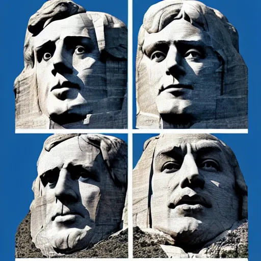 Image similar to Boris Johnson’s face on Mount Rushmore