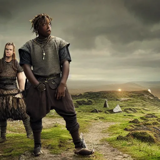 Image similar to juice wrld in Vikings very detailed 4k quality super realistic