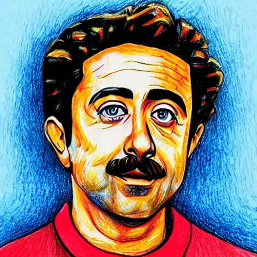 Image similar to Color pencil drawing of Xavi Hernandez as Albert Einstein