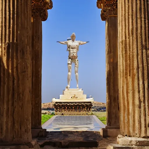 Prompt: a beautiful temple dedicated to zeus, award winning photograph