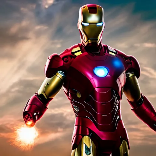 Image similar to jerry seinfeld as iron man, still from marvel avengers movie, cinematic lighting, portrait, high definition, 8 k, hyperrealism, extremely detailed