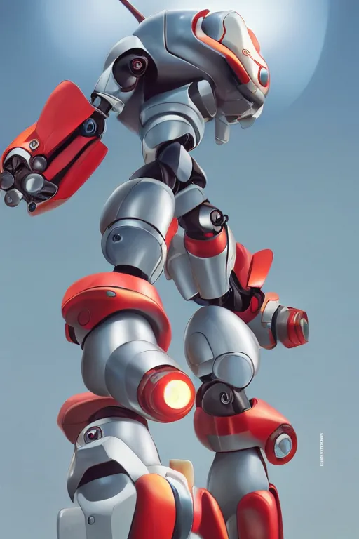 Image similar to metabots medabots medarotto medarot robot minimalist comics, behance hd by jesper ejsing, by rhads, makoto shinkai and lois van baarle, ilya kuvshinov, rossdraws global illumination ray tracing hdr radiating a glowing aura