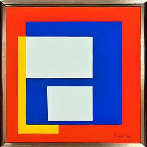 Image similar to dream by kazimir malevitch symmetrical geometrical suprematism minimalism oil on board unfinished