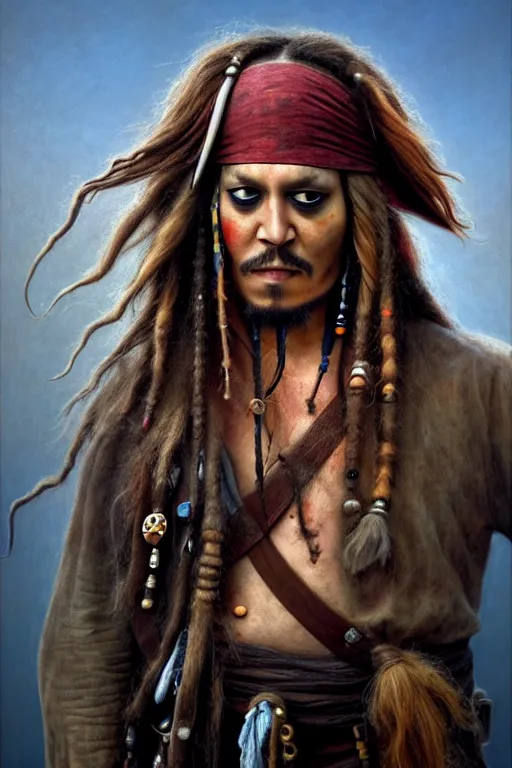 Image similar to perfectly - centered portrait - photograph of boris johnson as captain jack sparrow, real life portrait illustration by beksinski and jean delville, unreal engine 5, photorealism, hd quality, 8 k resolution, cinema 4 d, hdr dramatic cinematic lighting