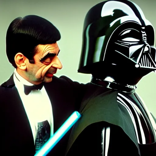 Prompt: Mr. Bean as Darth Vader