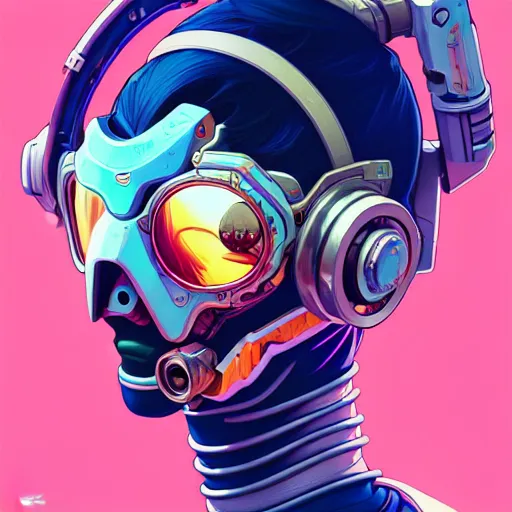 Image similar to high quality high detail portrait of a diesel punk overwatch character in an alien world, tristan eaton, victo ngai, artgerm, rhads, ross draws, hyperrealism, intricate detailed, alphonse mucha, 8 k, sci - fi, pastel colors, artstation,