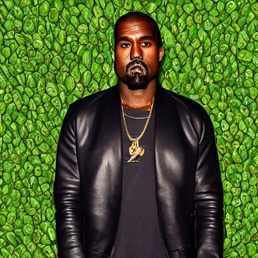 Image similar to kanye west as an avocado, red carpet photography