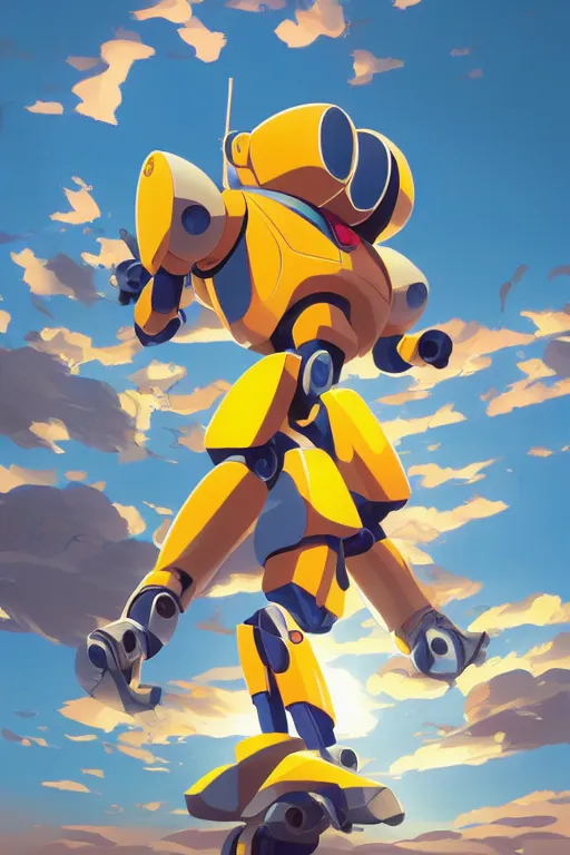 Image similar to metabots medabots medarotto medarot robot minimalist comics, behance hd by jesper ejsing, by rhads, makoto shinkai and lois van baarle, ilya kuvshinov, rossdraws global illumination ray tracing hdr radiating a glowing aura