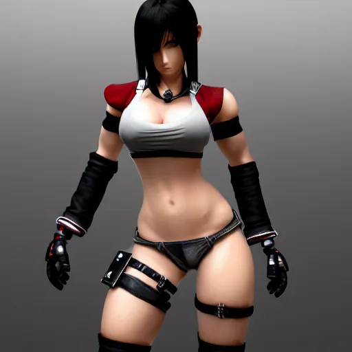 Image similar to tifa lockhart, highly detailed, 4 k