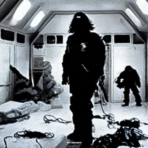 Image similar to still from John Carpenter’s The Thing (1982)