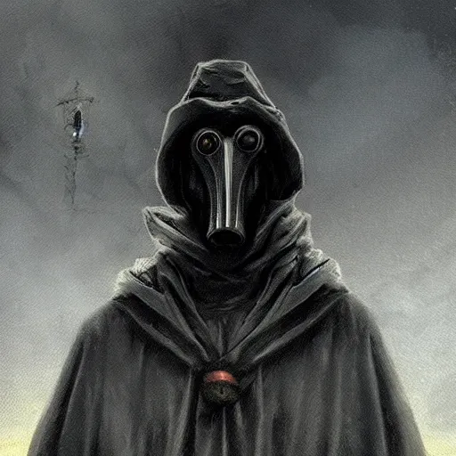 Prompt: medieval plague doctor under the cloudy sky apocalyptic deviant art dark art highly detailed artem demura