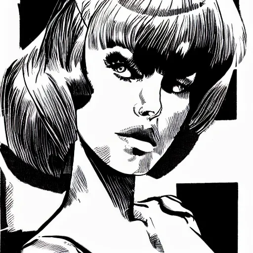 Image similar to theres a star in her eyes and she knows it, portrait, by guido crepax