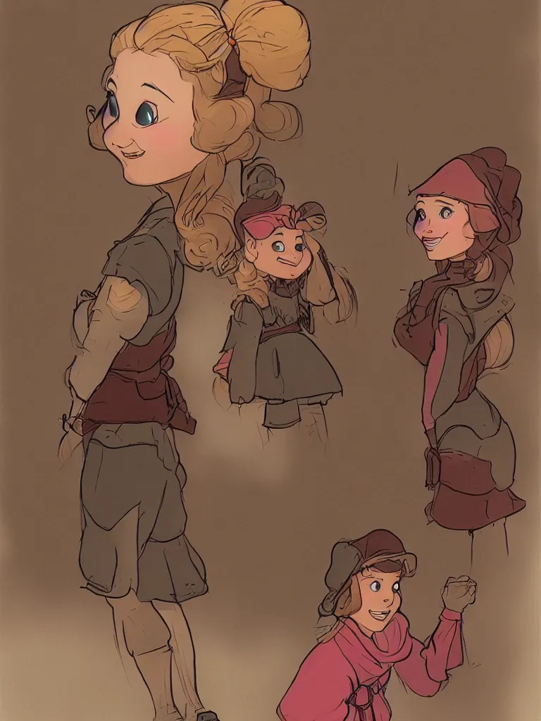Prompt: heidi by disney concept artists, blunt borders, rule of thirds