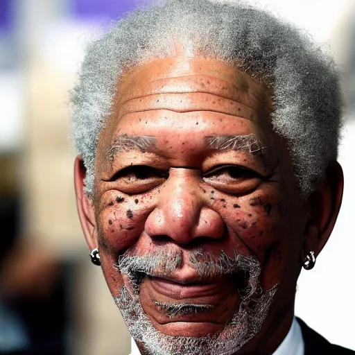 Image similar to morgan freeman smiling at the camera, trypophobia