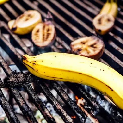 Image similar to a banana cooking on a charcoal grill