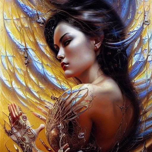 Image similar to heaven. highly detailed painting by karol bak 8 k