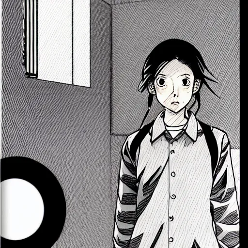 Image similar to young girl by naoki urasawa, detailed, manga, anime, illustration, 9 0's